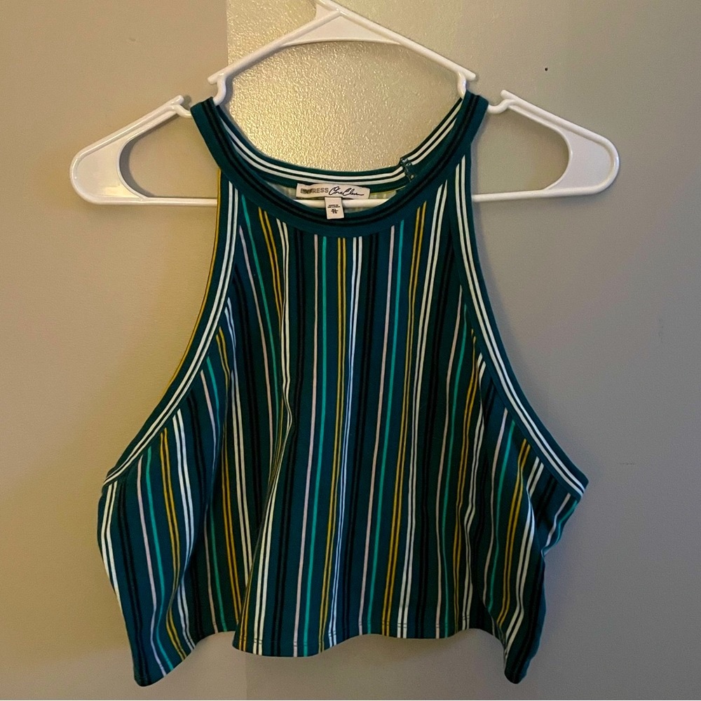 Teal stripped tank top from Express.
